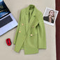 Women's Straight-Cut Blazer – Slim Fit Long Sleeve Suit Jacket FitiqueFit