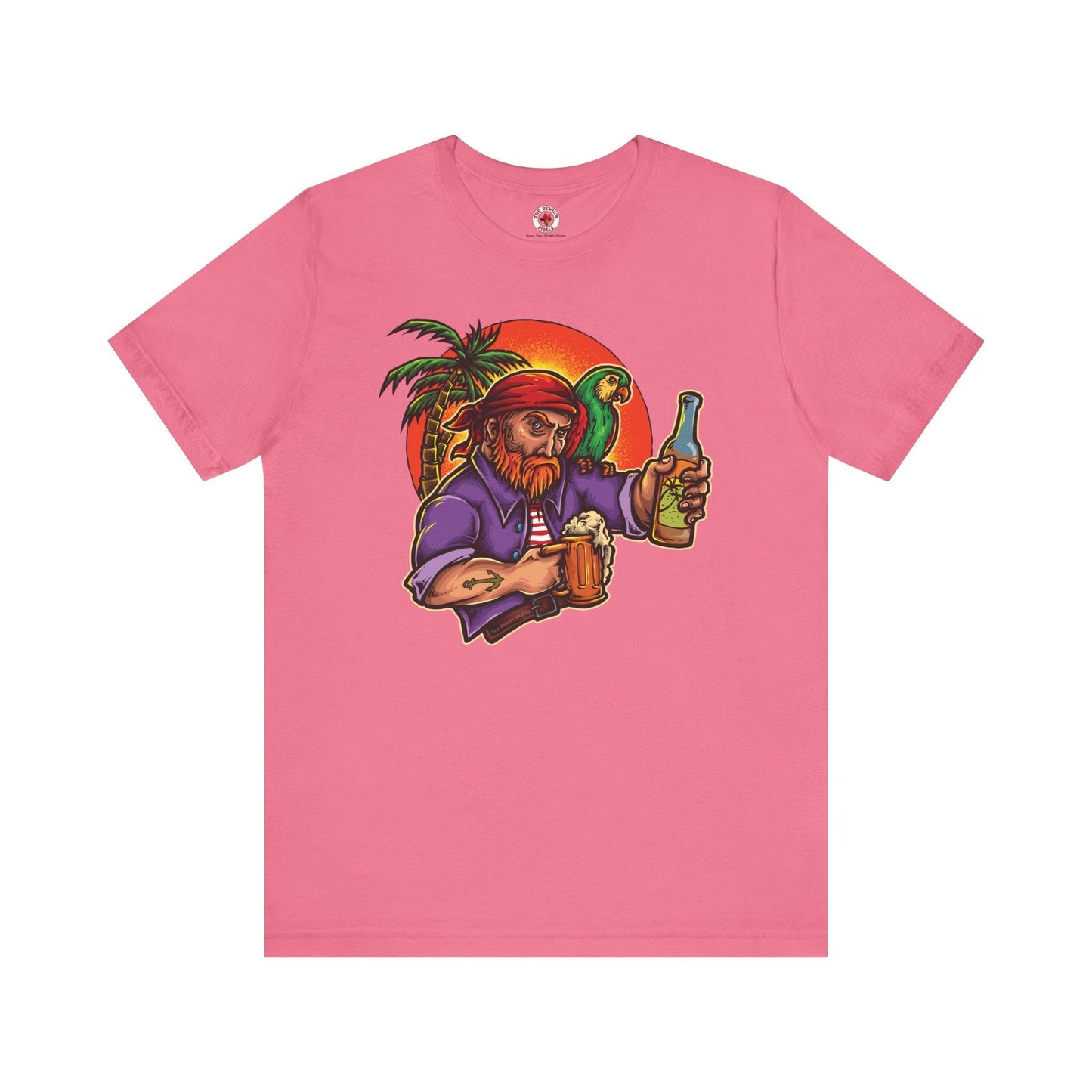 Sunset Pirate Beer T-Shirt The Devil's Pickle