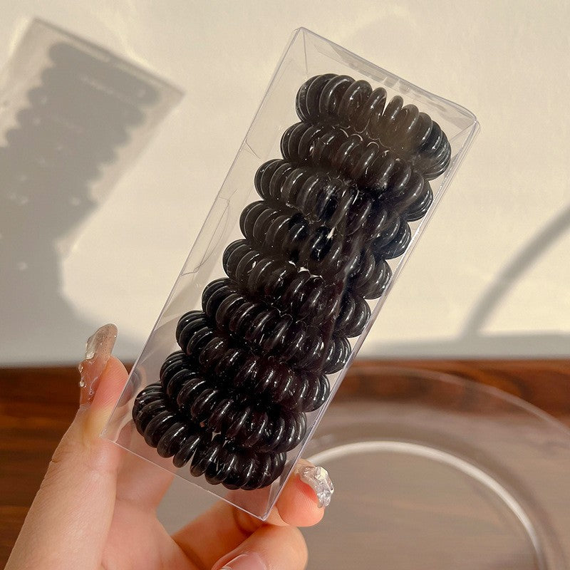 9 Pcs Spiral Hair Ties No Crease, Coil Hair Ties, Phone Cord Hair Ties, Women Ponytail Holder Elastics NovaCart