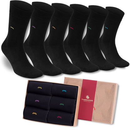 Men’s Bamboo Trouser Socks 6-Pack – Soft Dress Socks Bambooven