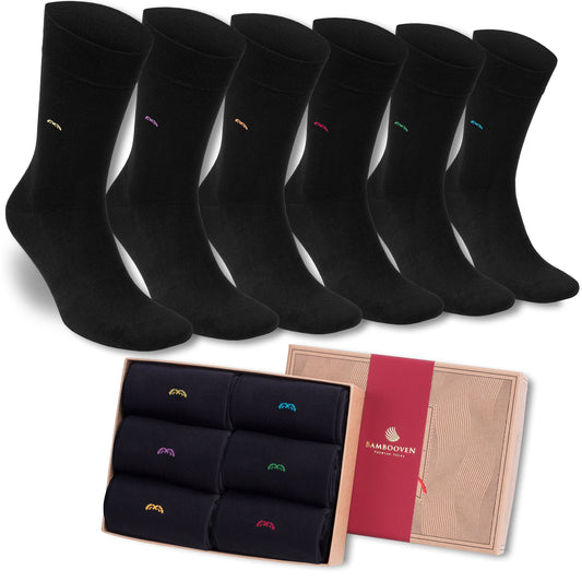 Men’s Bamboo Trouser Socks 6-Pack – Soft Dress Socks Bambooven