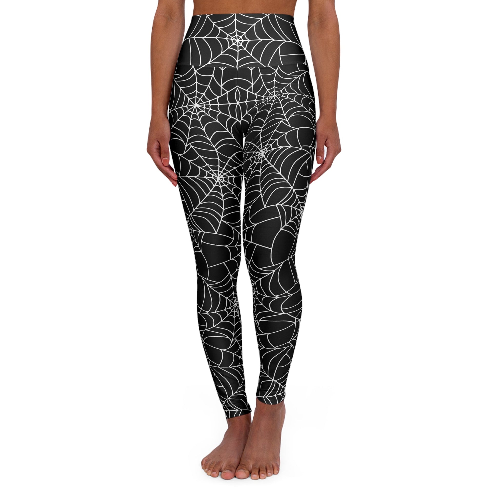 Spider Web High Waisted Yoga Leggings The Devil's Pickle