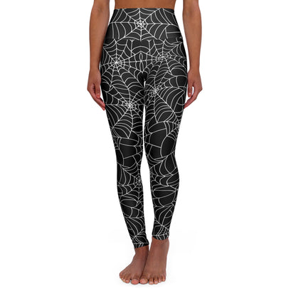 Spider Web High Waisted Yoga Leggings The Devil's Pickle