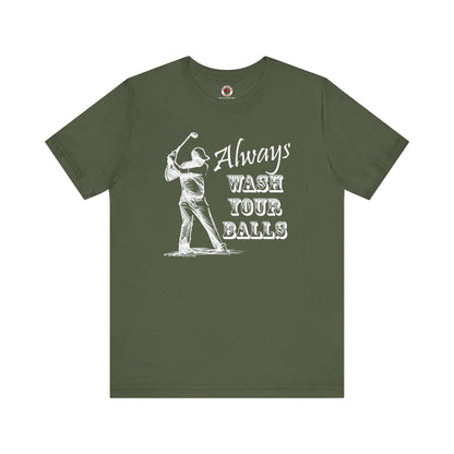 Always Wash Your Balls Golf T-shirt The Devil's Pickle