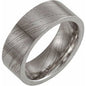 Damascus Steel 8 mm Flat Patterned Band  Size 8 Ethereal Legacy Boutiques