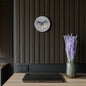 Gray Floral Acrylic Wall Clock, Grateful Home Decor, Modern Wall Art, Gift for Her, Office or Living Room Grayceful LLC