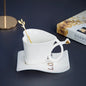 Nordic Coffee Mug Home Light Luxury Hanging Ears Love Ceramic Original Breakfast Cup Set High-value Tumbler Tea Cups Tableware