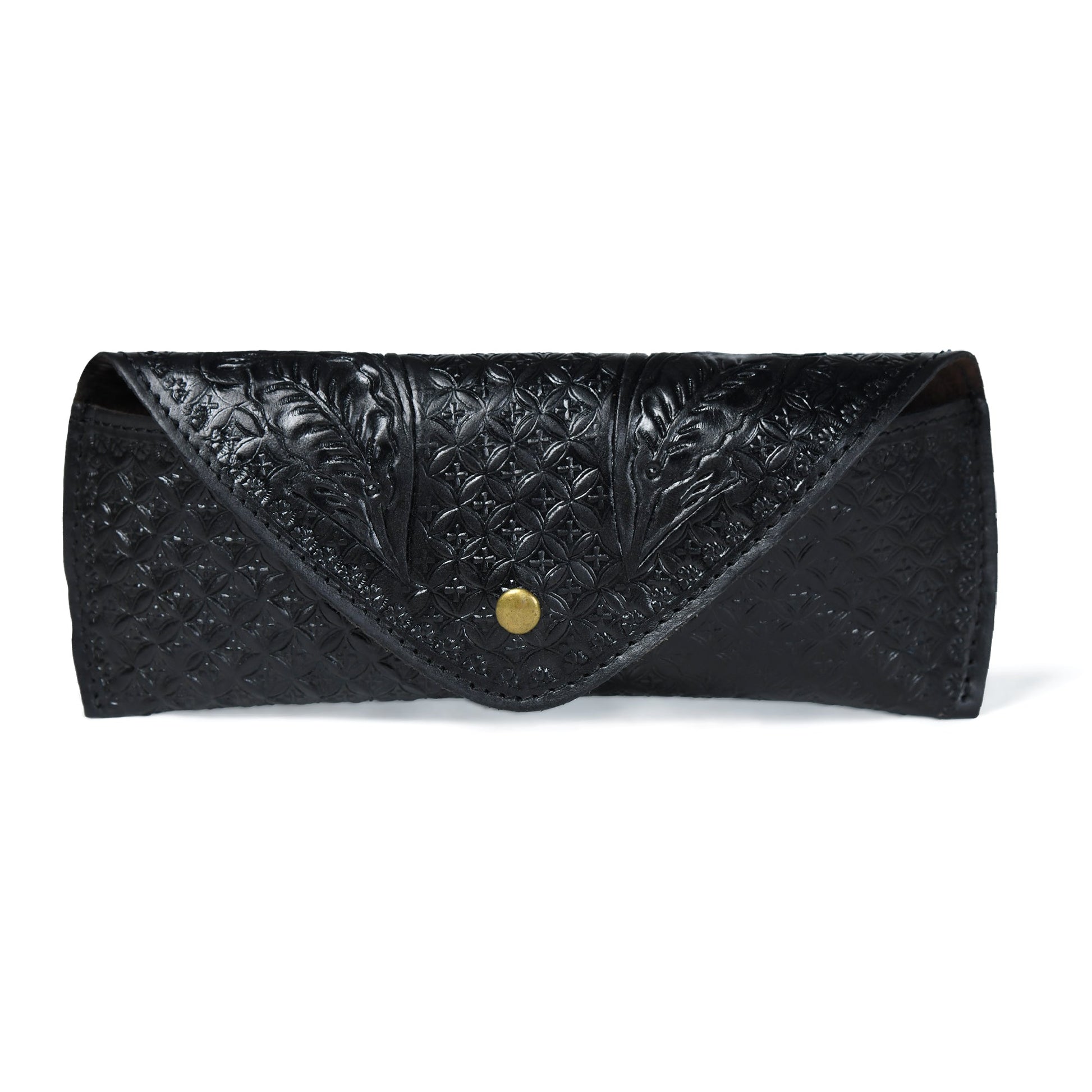Black Textured Leather Sunglasses Cover Classy Leather Bags