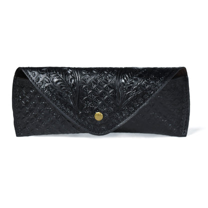 Black Textured Leather Sunglasses Cover Classy Leather Bags