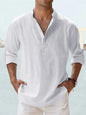 Men's Cotton Linen Long Sleeve Casual Shirt  Loose Tops SnagBag