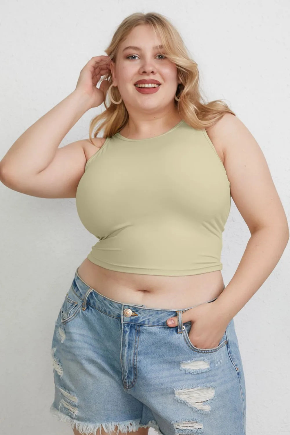 Basic Bae Full Size Round Neck Slim Tank New Era Fashion LLc