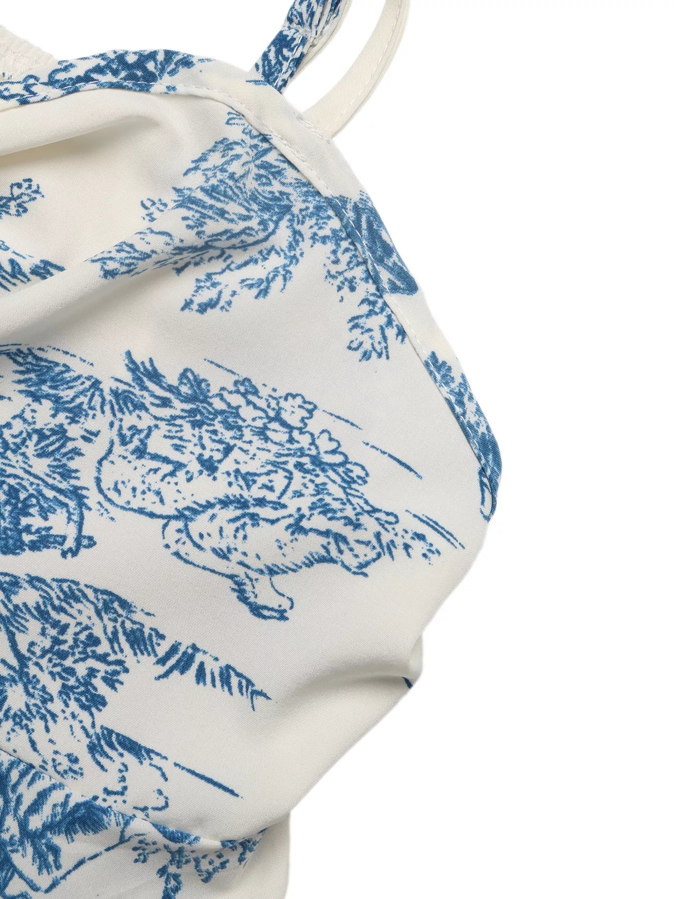 Floral Print Tie Front Ruffle Hem Cami New Era Fashion LLc