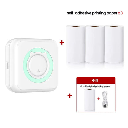 Compact and Colorful Mini Thermal Printer: Bluetooth Wireless Portable Pocket Label Maker for Stickers