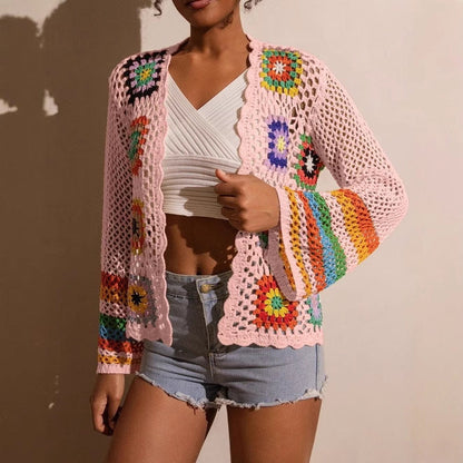 Hand-Crocheted Knitted Cardigan for Women FitiqueFit