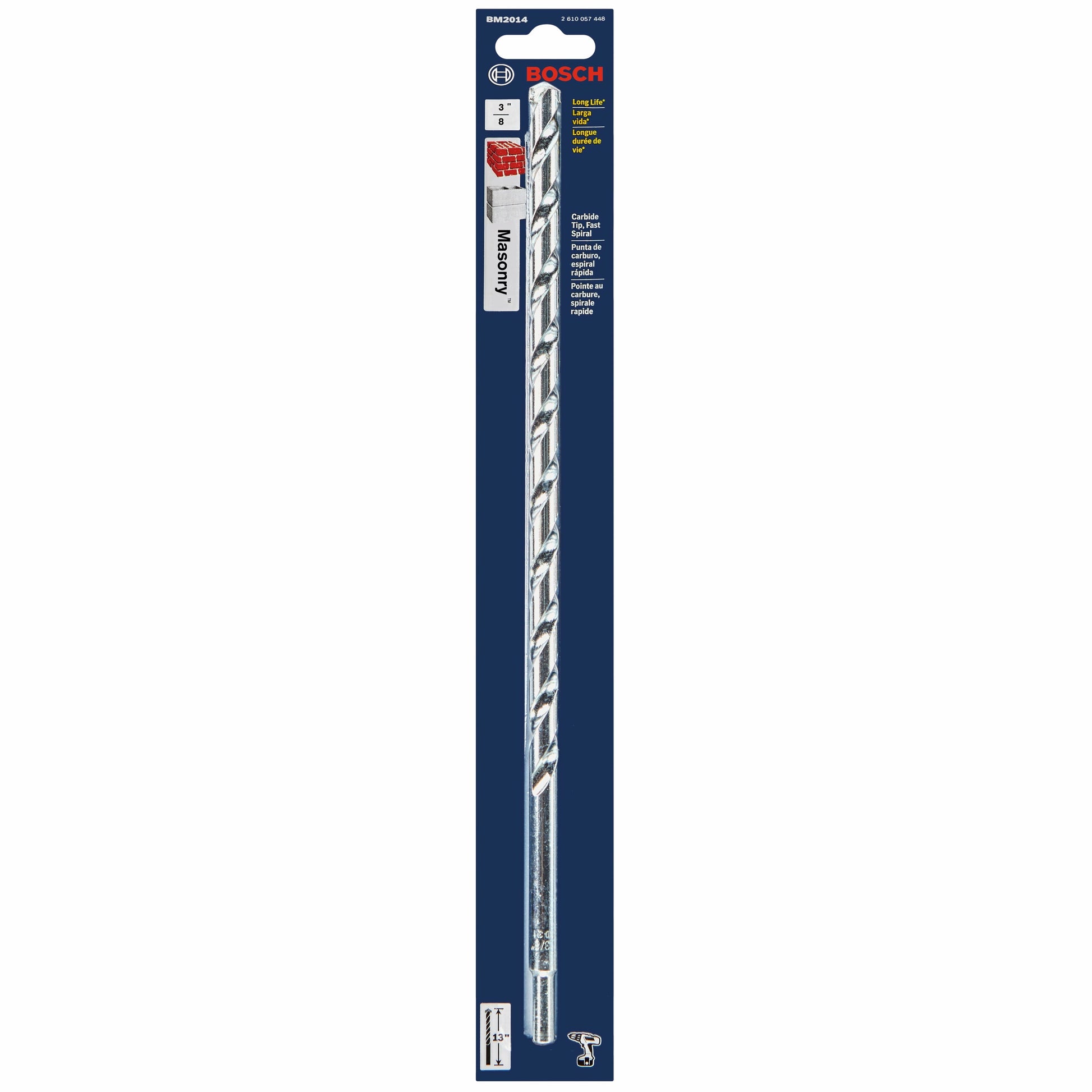 BOSCH BM2014 3/8 In. X 11 In. X 13 In. Fast Spiral Rotary Masonry Drill Bit VM Hardware