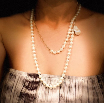 In Your Way Pearl And Chain Long Necklace Shop Style & More | Fresh Looks, Everyday Deals & Free Shipping