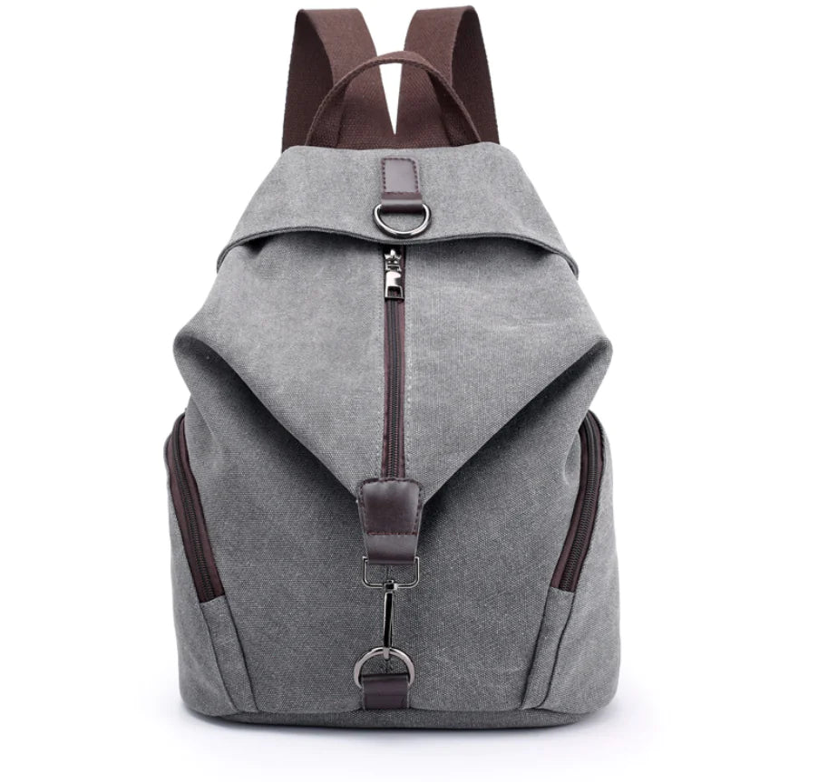 College Style Canvas Backpack and Tote Bag