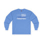 Thin Blue Line American Flag Long Sleeve Tee The Devil's Pickle