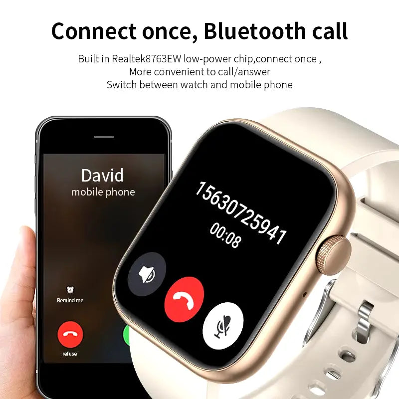 Revolutionary 2025 Smart Watch: Wireless Charging, Bluetooth Calls & Customizable Fitness Tracker for Men and Women