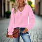 Plus Size Women's V-Neck Solid Top FitiqueFit