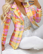 Women's Printed Coat & Trousers Two-Piece Set – 19 Prints, Casual Fashion Suit FitiqueFit