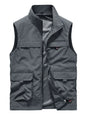 Men's Plus Size Multi-Pocket Zip Up Vest New Era Fashion LLc