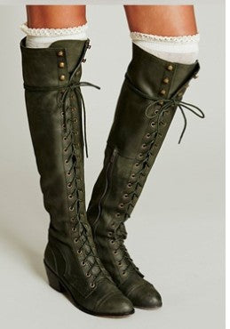 Women’s Over-the-Knee Boots – Round Toe Stylish Tall Winter Boots FitiqueFit