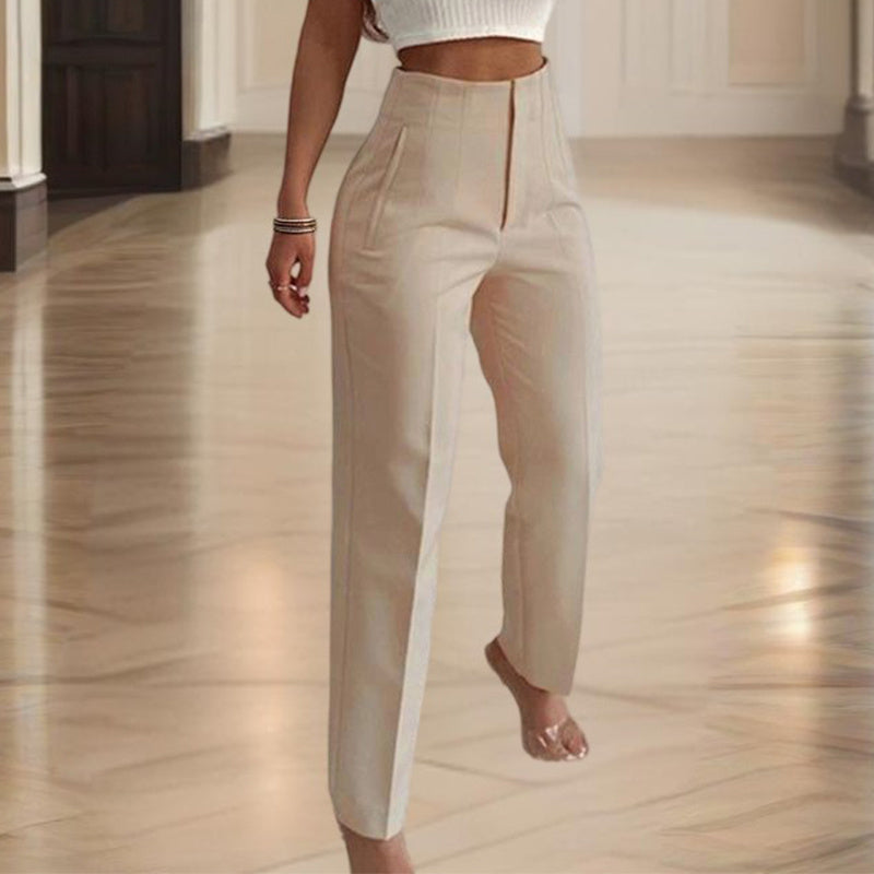Women's High-Waisted Straight Leg Pants FitiqueFit