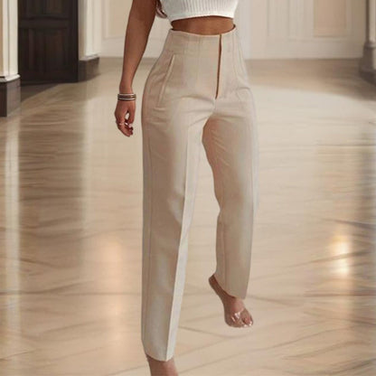 Women's High-Waisted Straight Leg Pants FitiqueFit