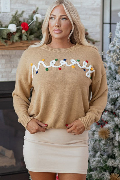 Christmas Merry Dot Dolman Sleeve Sweater Shop Style & More | Fresh Looks, Everyday Deals & Free Shipping