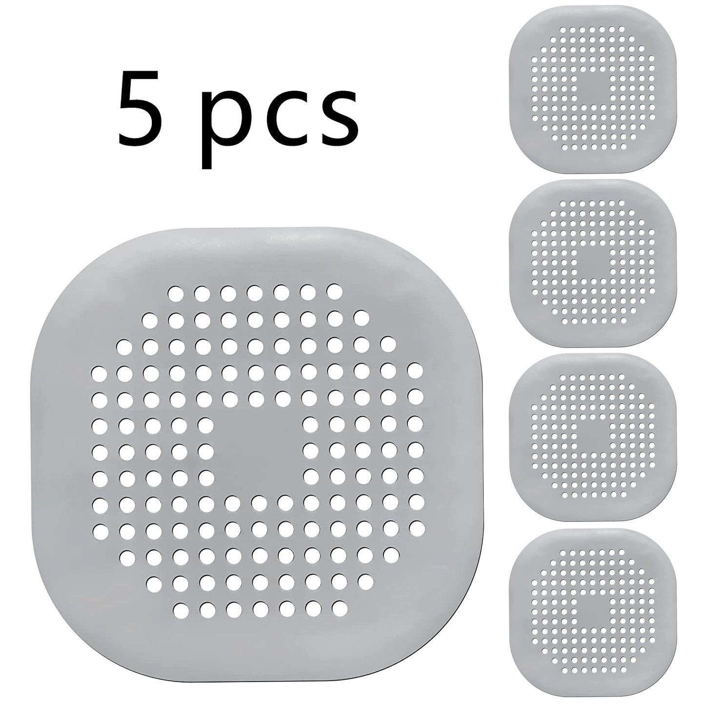 5pcs/3pcs/1pc Silicone Hair Filter | Bathtub and Shower Floor Drain Plug, Kitchen Deodorant Plug, Anti-Clogging Sink Filter NovaCart