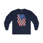 Distressed American Flag Long Sleeve Tee The Devil's Pickle