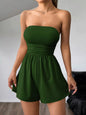 Chic Strapless Ruched Waist Romper New Era Fashion LLc