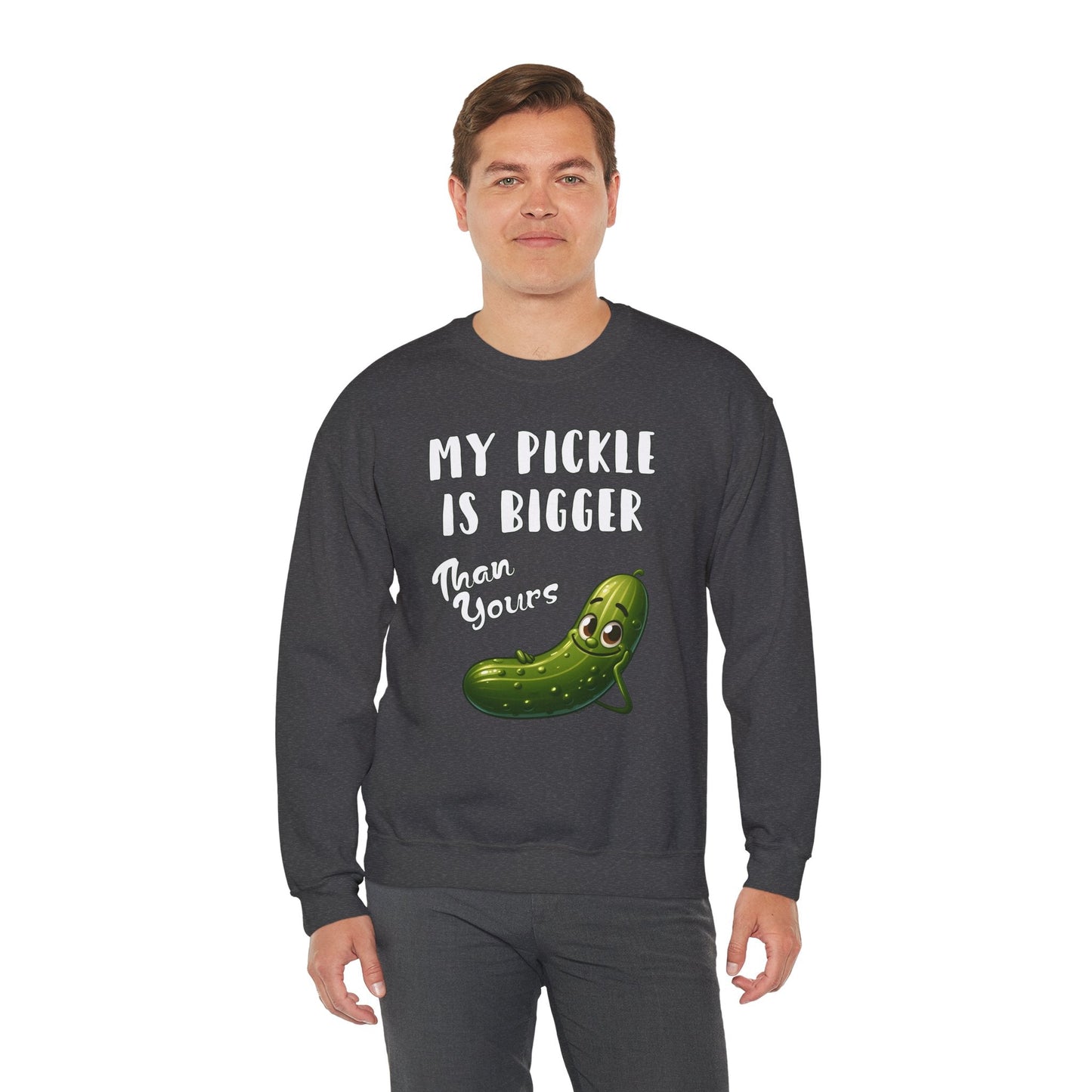 My Pickle Is Bigger Than Yours Crewneck Sweatshirt The Devil's Pickle
