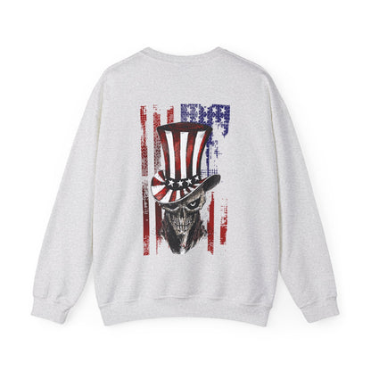 Patriotic Skull Crewneck Sweatshirt The Devil's Pickle
