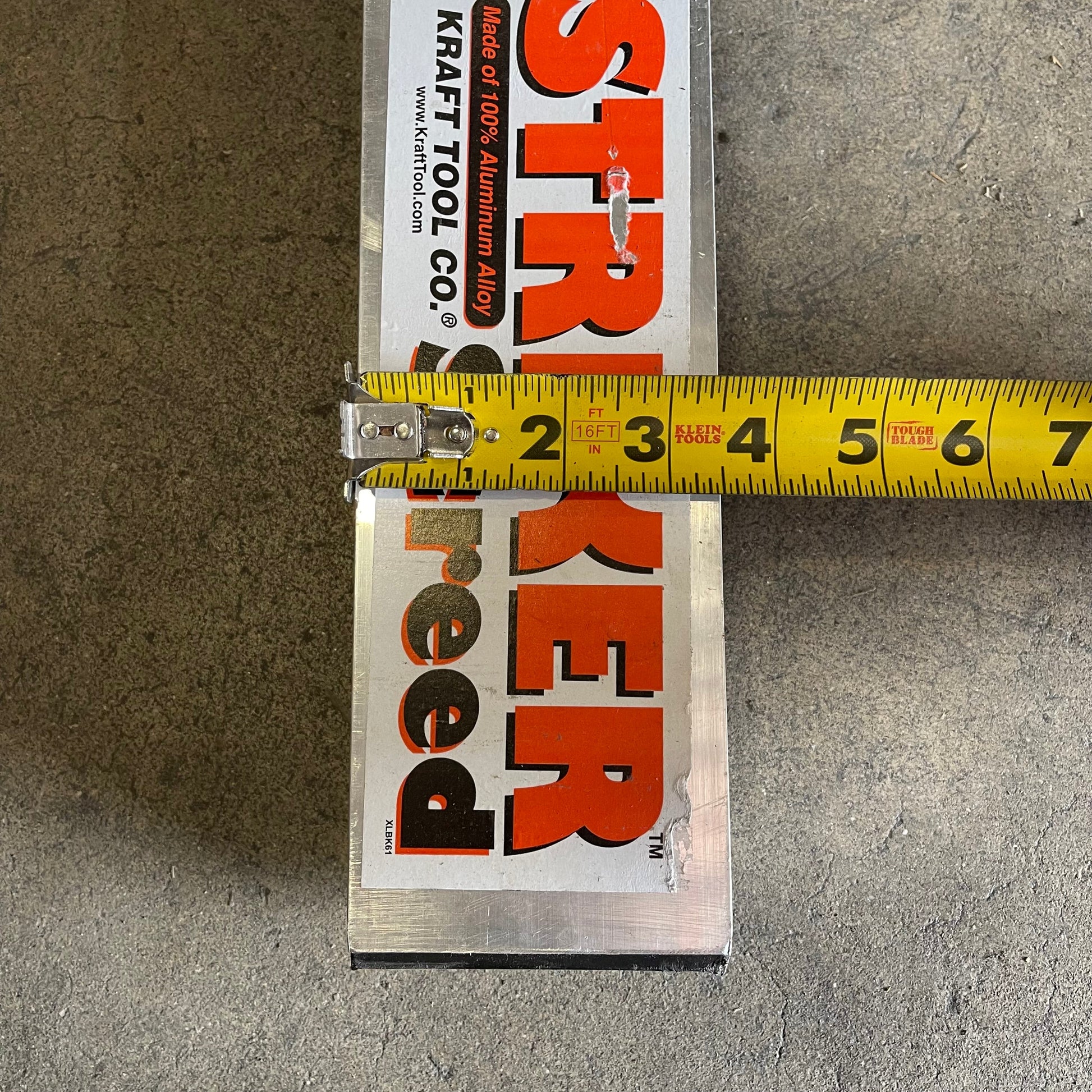 KRAFT TOOL CO. Striker Screed 192”x3-1/2”x1-1/2” ALUMINUM CC612AL PayWut