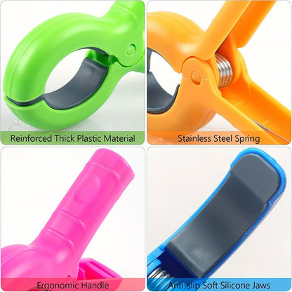 4/8-piece beach towel clips: for beach chairs, pool, cruise. Heavy-duty, strong, also works as clothes pins.
