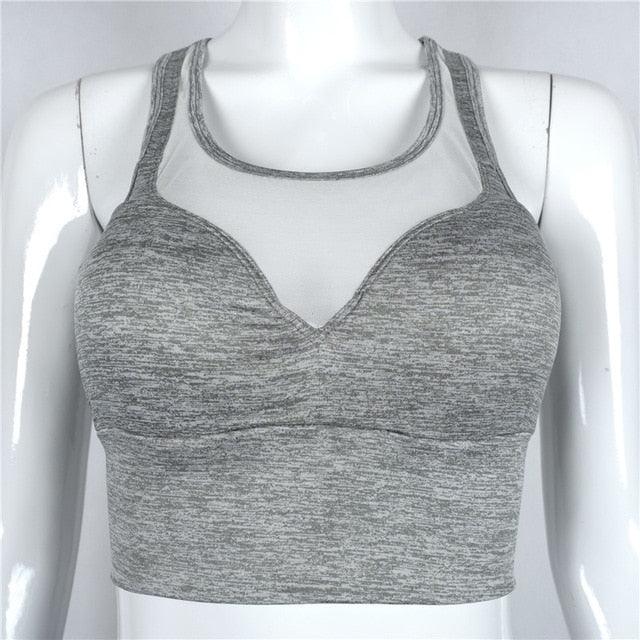 Mesh Insert Sports Bra Yoga Top | Stylish Country Girl Activewear for Fitness & Yoga Country in My Heart