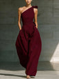 Women's Sleeveless Halter Neck Cinched Waist Slim Jumpsuit – 6 Colors S–2XL FitiqueFit