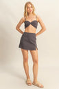 HYFVE Ruched Bra Top and Mini Skirt Set West2East Surf
