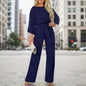 Solid Color Slim-Fit Long Sleeve Knit Jumpsuit | 3 Colors S–XXL FitiqueFit