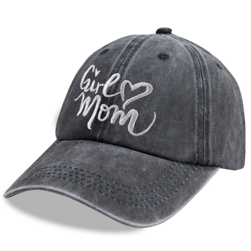 Girl Mom Adjustable Wash Cotton Baseball Cap FitiqueFit