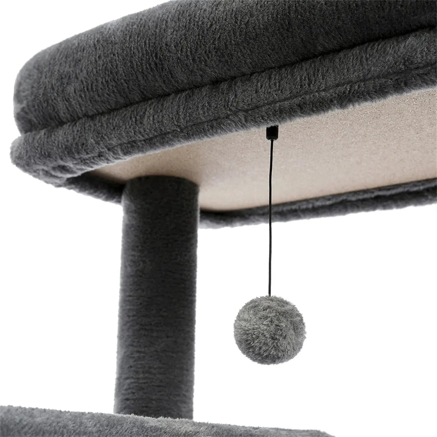 Deluxe 56" Cat Tree for Indoor Cats - Spacious Cat Tower with Plush Perches, Cozy Basket, and Durable Scratching Posts in Gray