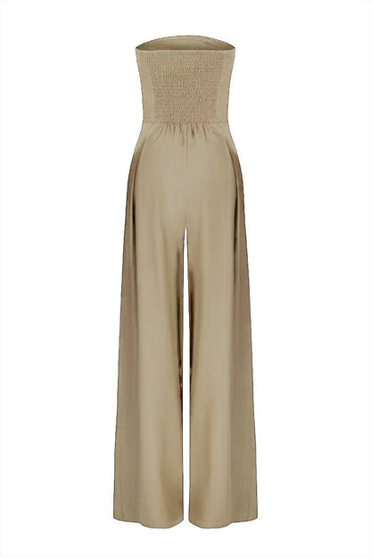 Loose Tube-top Jumpsuit Ins Fashion Backless Wide Leg Long Pants Overalls Women's Clothing Grayceful LLC