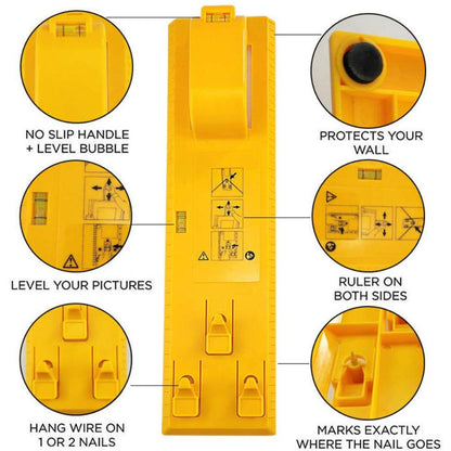 New DIY Photo Frame Level Ruler Picture Frame Hanger Hooks Easy Wall Hanging Tools Photo Hang Levels Ruler Multi-Tool Dropshippe