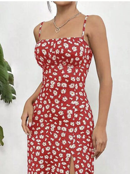 Slit Spaghetti Strap Midi Dress New Era Fashion LLc