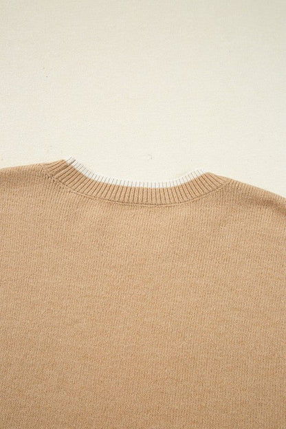 Ava Cuff Contrast Trim Sweater Shop Style & More | Fresh Looks, Everyday Deals & Free Shipping
