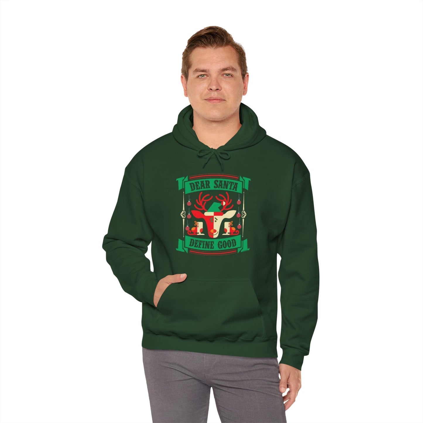 Dear Santa Define Good Hooded Sweatshirt The Devil's Pickle