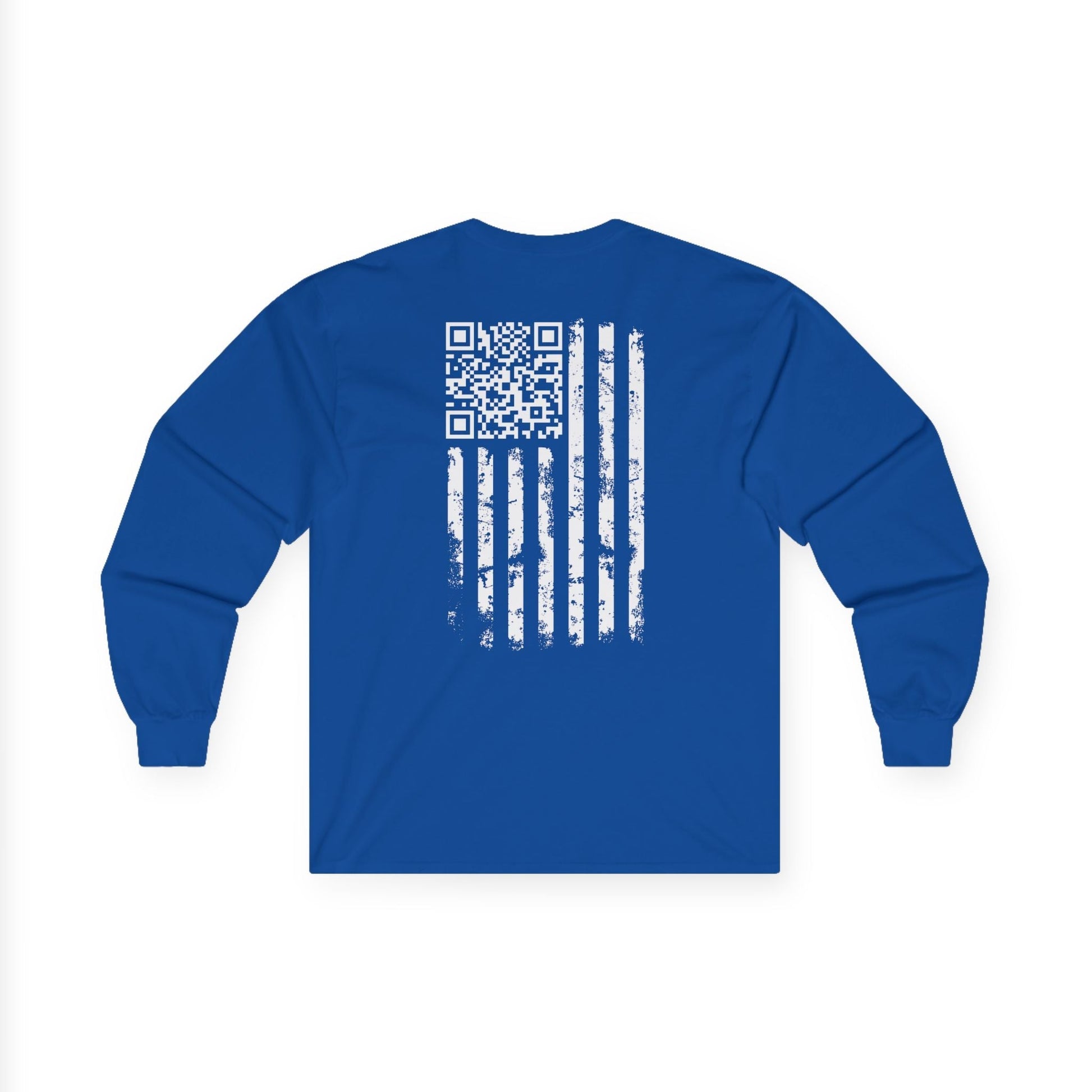 American Flag QR Code Long Sleeve Tee The Devil's Pickle