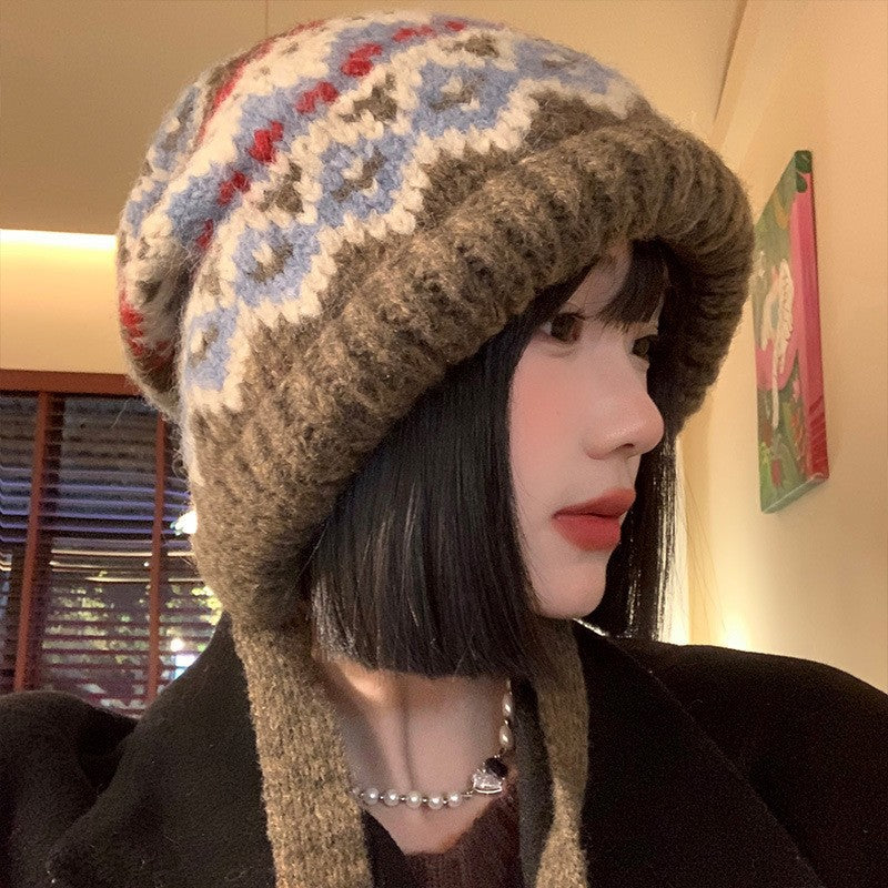 Winter Vintage Wool Bag Cap – Warm Ear Protection Hat for Cold Weather FitiqueFit